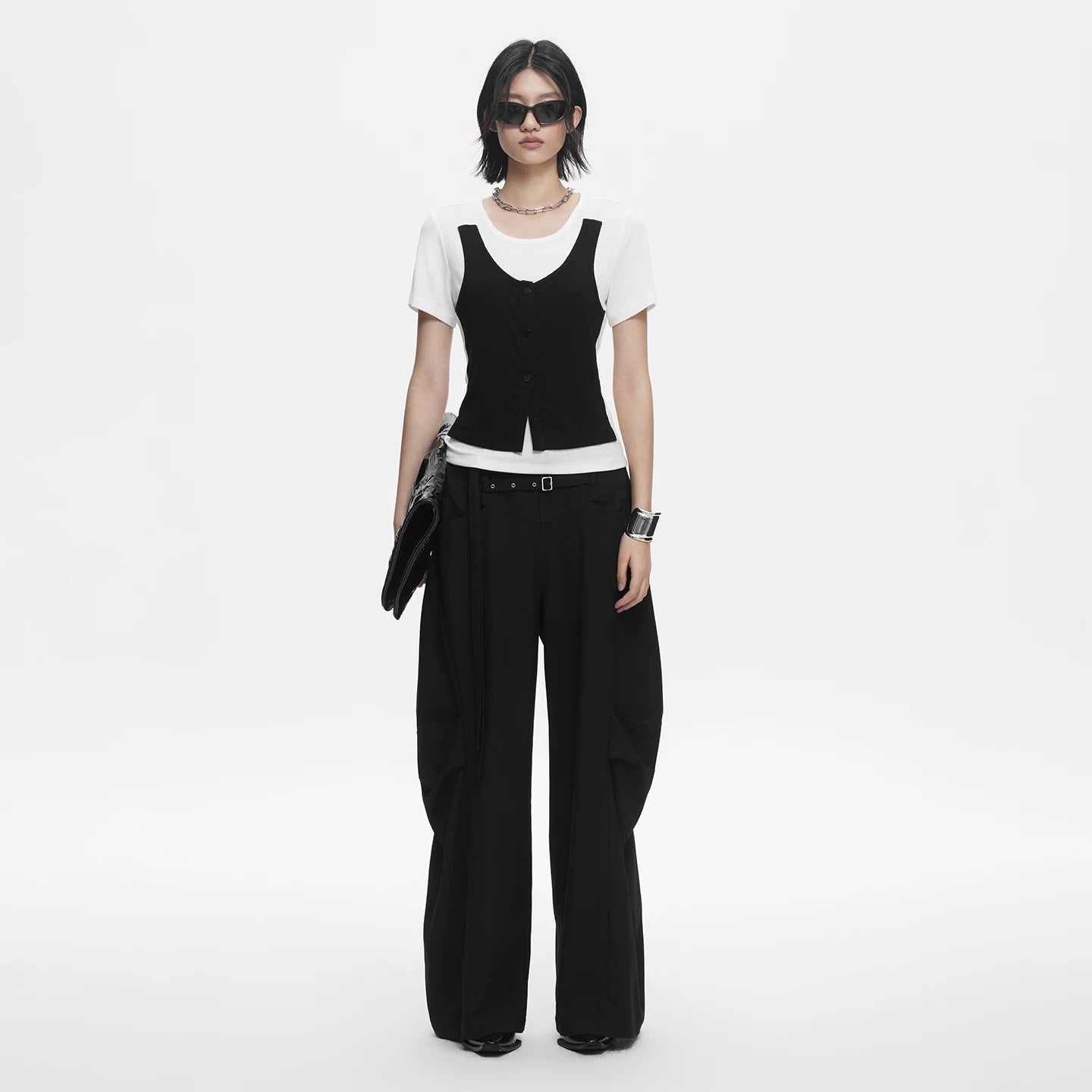 Lapargay One-Piece Paneled T-Shirt, Clean and Slimming, Creating Stylish Outfits L78200214V