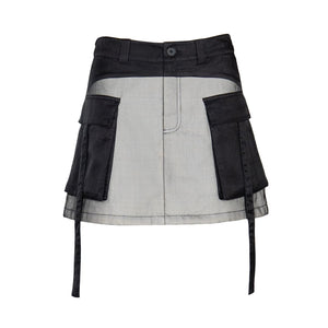 Lapargay American sporty style three-dimensional large pockets slim fit sexy short skirt L78109204V - Lapargay