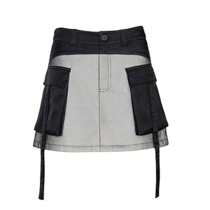 Lapargay American sporty style three-dimensional large pockets slim fit sexy short skirt L78109204V - Lapargay