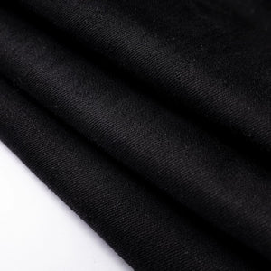 Lapargay Black Slim Flared Pants, Side Zipper, High-waist Leg-lengthening Style L78102625V - Lapargay