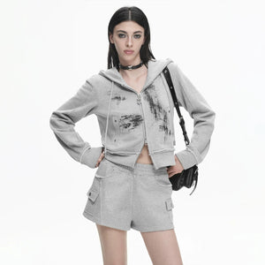 Lapargay Casual Shorts High-Street Art A-Line Silhouette Sporty Feel L78102201V - Lapargay