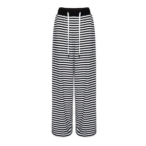 Lapargay Classic Striped Home Casual Shorts, Adjustable Drawstring, Comfortable and Non-Binding Waist L78202207C - Lapargay
