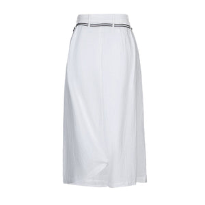Lapargay Drawstring Waist Cropped Casual Pants High Waist Pleats Loose Comfortable Wide Leg L66302972E - Lapargay