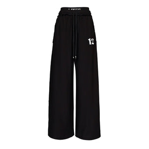 Lapargay Elastic Waist Casual Pants Drawstring Design Enhances Outfit Refinement L78202803V - Lapargay