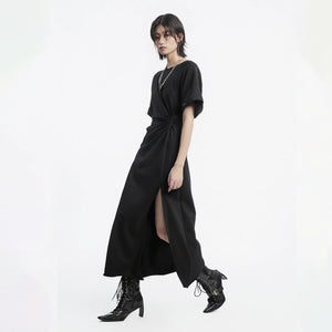 Lapargay Elegant Little Black Dress Twisted Waist Design Figure-Modifying Silhouette L78209018V - Lapargay