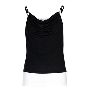 Lapargay Fake Layered Camisole T-Shirt with Twisted Straps, Slimming and Figure-Flattering Layered Top L78200104C - Lapargay