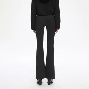 Lapargay High-Stretch Slim Fit Flared Pants with Side Contrast Stripe, Slimming and Leg-Lengthening L78102001C - Lapargay