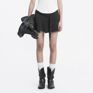 Lapargay High Waist A-Line Skirt Pants Asymmetrical Tie Design Built-in Safety Lining L78202212C - Lapargay