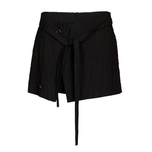 Lapargay High Waist A-Line Skirt Pants Asymmetrical Tie Design Built-in Safety Lining L78202212C - Lapargay