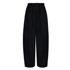 Lapargay High-Waist Drawstring Casual Pants with Three-Dimensional Cargo Pockets, Loose Curved Wide-Leg L78102638V - Lapargay