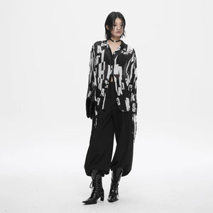 Lapargay High Waist Wide Leg Casual Pants Double Button Decoration Waistband Loose and Slimming Cover Hips L78202902S - Lapargay