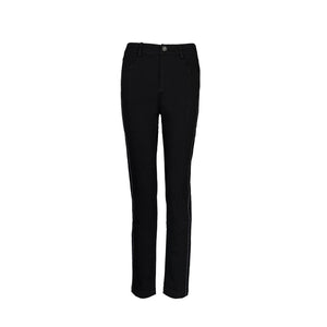 Lapargay high-waisted elastic casual pants, metal button placket design, optimized body proportions L78102501C - Lapargay