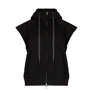 Lapargay hooded zip sleeveless vest back print accent clean tailoring craftsmanship L78201410V - Lapargay