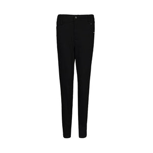 Lapargay Irregular Waistband Casual Pants, Black Skinny Pants, Slimming and Leg-Lengthening L78102502V - Lapargay
