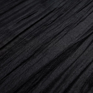 Lapargay lapel long shirt, elastic drawstring waist, pleated texture casual style L78201001C - Lapargay