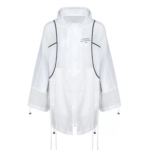 Lapargay Lightweight Breathable Jacket with Adjustable Drawstring Hem, Loose and Relaxed Fit L78201203V - Lapargay