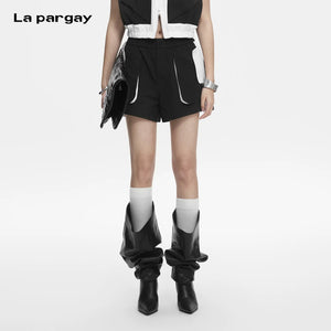 Lapargay Loose Pocket Casual Shorts Side Stripe Design Adds Layered Silhouette L78202206V - Lapargay