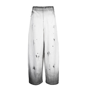 Lapargay Loose Wide-leg Pants, Distressed Gradient Splash Ink, Creating a Pioneer Street Feel L78102620V - Lapargay