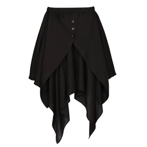 Lapargay Niche Dark Style Skirt, Unique Tailoring, Layered Irregular Little Black Skirt L78209203V - Lapargay