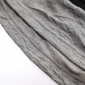 Lapargay Pleated Fake Layered T-Shirt with Contrast Extended Sleeves, Irregular Slim Fit Base Layer L78100307C - Lapargay