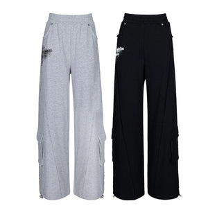 Lapargay Printed Loose Wide-Leg Joggers Street Sport Comfortable Casual L78102801V - Lapargay