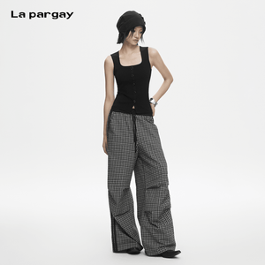 Lapargay Square Neck Slim Fit Vest, Figure-Flattering, Versatile for Work or Layering L78208101C - Lapargay
