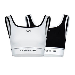 Lapargay U-Neck Slim Fit Cropped Vest Stretchy Hem Everyday Versatile L78200107C - Lapargay