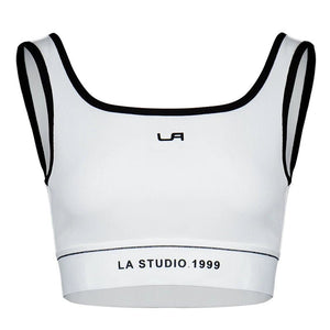 Lapargay U-Neck Slim Fit Cropped Vest Stretchy Hem Everyday Versatile L78200107C - Lapargay