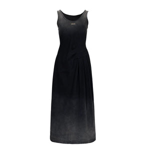 Lapargay Waist-Defined Camisole Dress Gradient Wash Irregular Tucks L78209014C - Lapargay