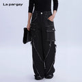 Lapargay Lyocell straight-leg casual pants for women, 2026 new style, personality loose long pants