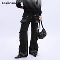 Lapargay Cotton Multi-Pocket Casual Pants Women 2026 New Fashion Design Sense Pants
