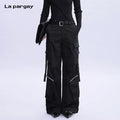 Lapargay Loose Long Casual Pants 2026 New Women Personality Fashion Design Sense Pants