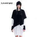 Lapargay Two-Piece Long-Sleeved Dress 2026 New Women's Mid-Length Casual Design Niche Skirt