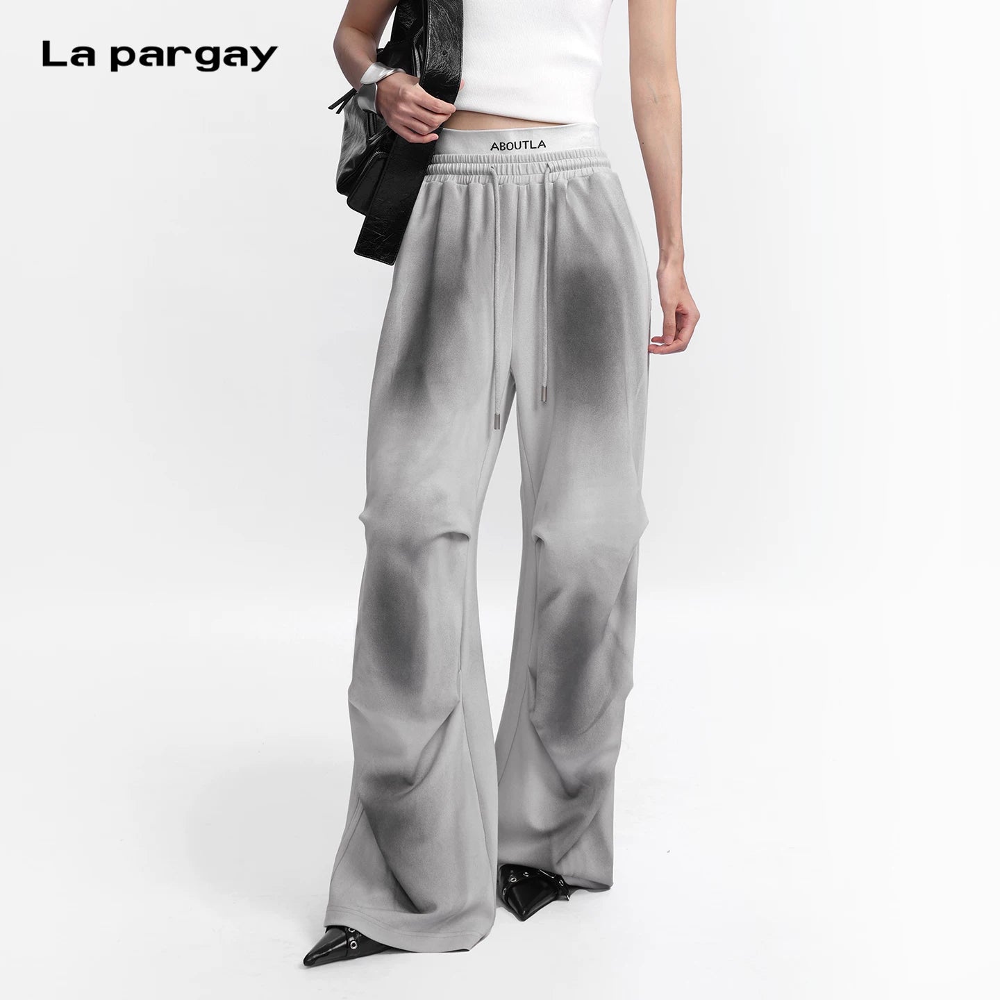 Lapargay 【Strange Paradise】Series Spray-paint Drawstring Wide-leg Pants Loose Fit L75302602B