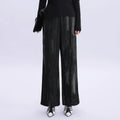 Lapargay Elastic Waist Fleece-Lined Straight Leg Casual Pants 2026 New Design Trendy Fashion Brand Women's Trousers