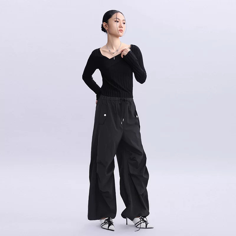 Lapargay loose long casual wide-leg pants for women, 2026 new style, personality design sense trousers