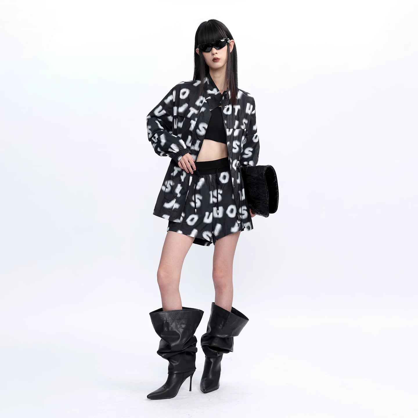 Lapargay 【A to Z】Printed Loose Mid-Length Jacket Street Art L75301304V