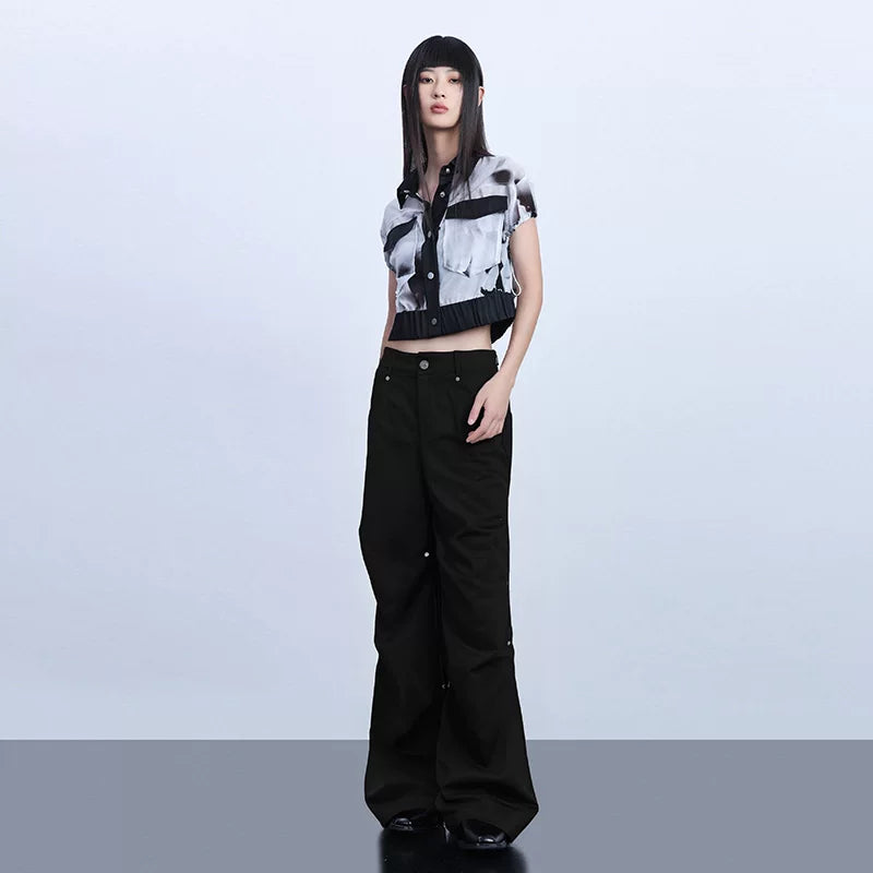 Lapargay Cotton Straight-Leg Casual Pants for Women 2026 New Style Personality Fashion Loose Pants