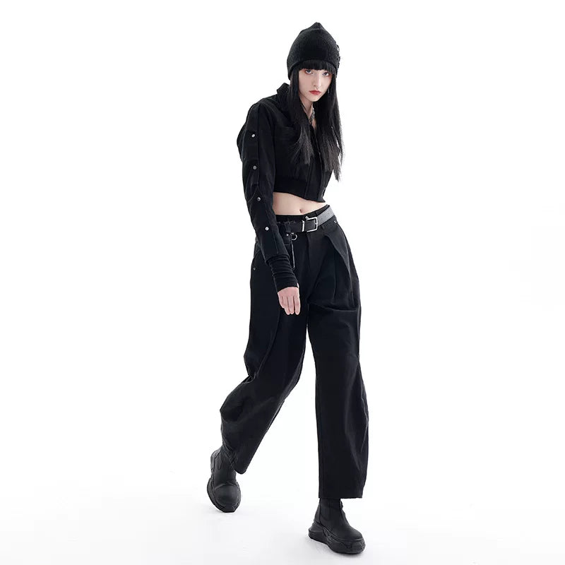 Lapargay pure cotton loose casual pants 2026 spring new style women's personalized design pants