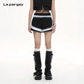 Lapargay Gradient Tie-Dye Casual Shorts Elastic Waistband Loose Silhouette Flattering All Body Types L72102201B