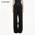 Lapargay  Elastic Waist Casual Pants, Large 3D Pockets, Adjustable Hem Design L78202804C
