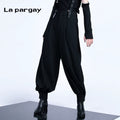Lapargay 2026 new high-waist lantern pants niche loose trendy long pants women casual