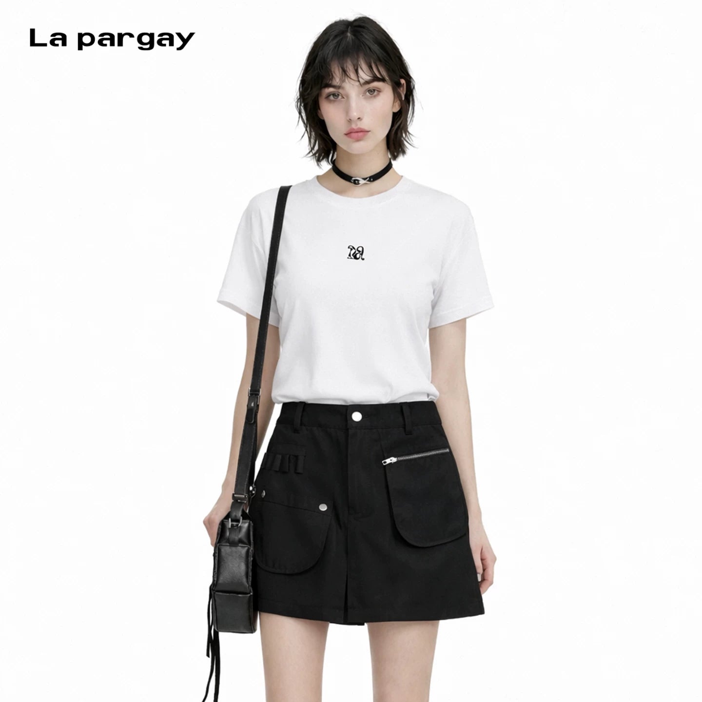 Lapargay Moisture-Wicking Quick-Dry T-Shirt Fashion Trendy Brand Design Sense Short Sleeve Knitwear New High Elastic Casual Top