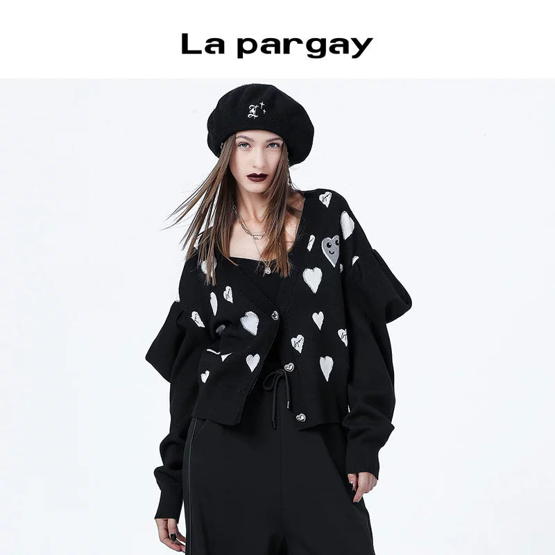Lapargay sweet-cool cardigan 2026 new women's long-sleeve fashionable and chic niche top