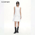 Lapargay Simple and Elegant Midi Dress Sleeveless Silhouette Multi-wear Dress L78209019C