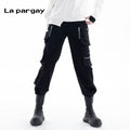 Lapargay Sweet Cool High-Waist Cargo Pants 2026 Spring New Women's Black Personality Casual Long Niche Pants