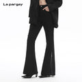 Lapargay Deconstructed high-waist flared pants Side zipper design Futuristic L78102625V