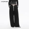 Lapargay  Flowing Wide Leg Pants with High-Waist Drawstring, Slimming and Versatile for Leisure and Commute L78102637C