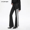 Lapargay  High-Stretch Slim Fit Flared Pants with Side Contrast Stripe, Slimming and Leg-Lengthening L78102001C