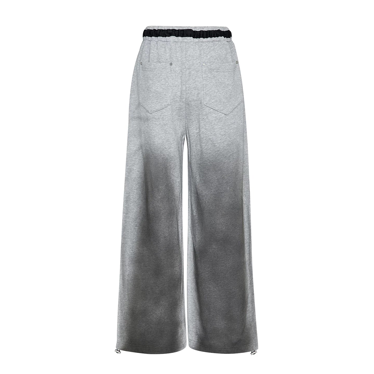 Lapargay Gradient Ombre Wide Leg Pants with Elastic Drawstring Waist and Adjustable Hem L75402801C
